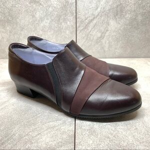 BeautiFeel dark brown leather slip on loafers 41